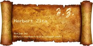 Herbert Zita névjegykártya